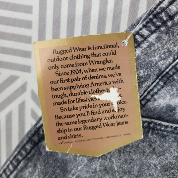NEW VTG 80s 90s Mens Wrangler Jeans Lava Acid Wash 42x32 40x33 Deadstock Rugged - Picture 8 of 9